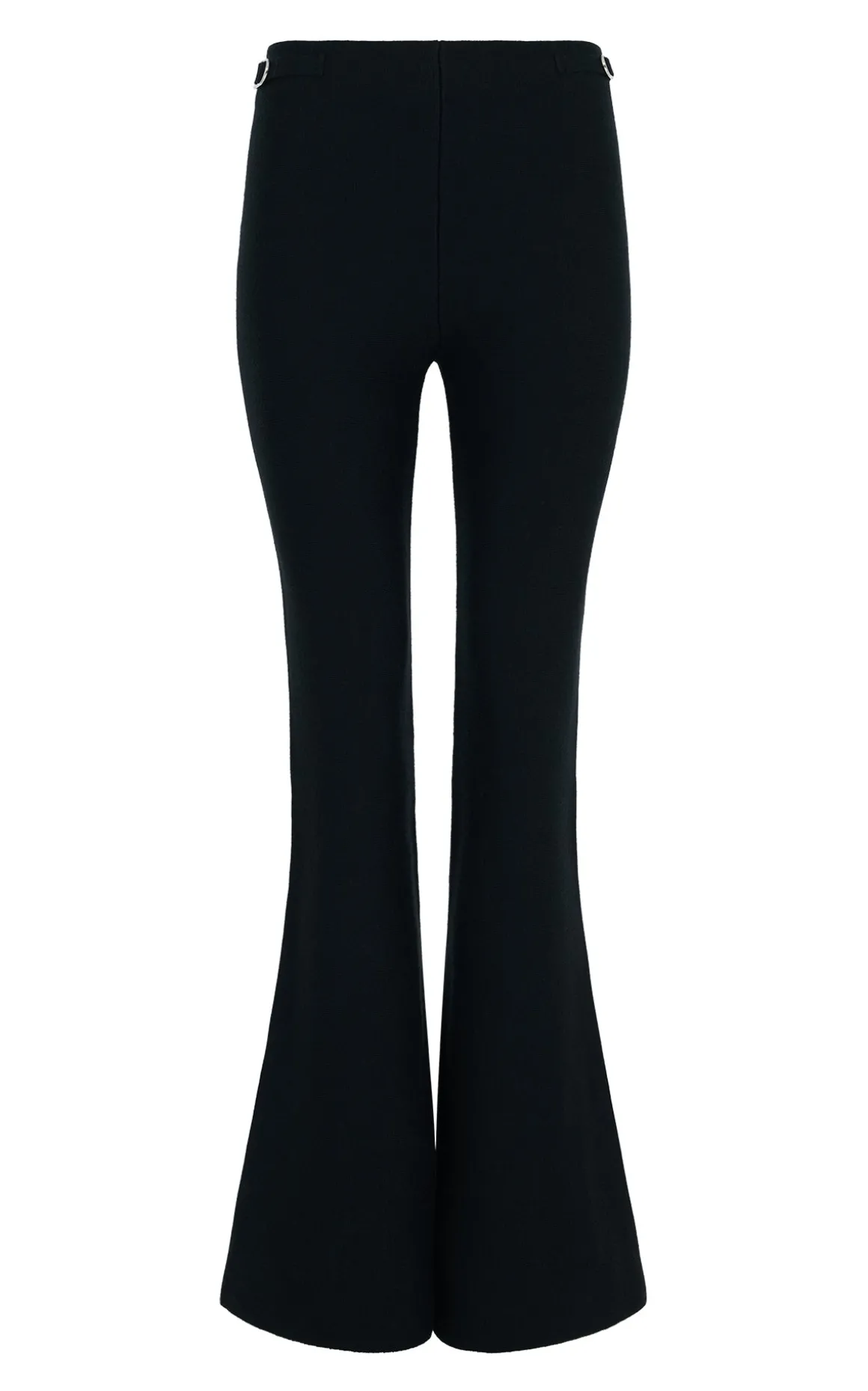Ayala Flare Cropped Knit Pant in Black Merino Wool Cashmere