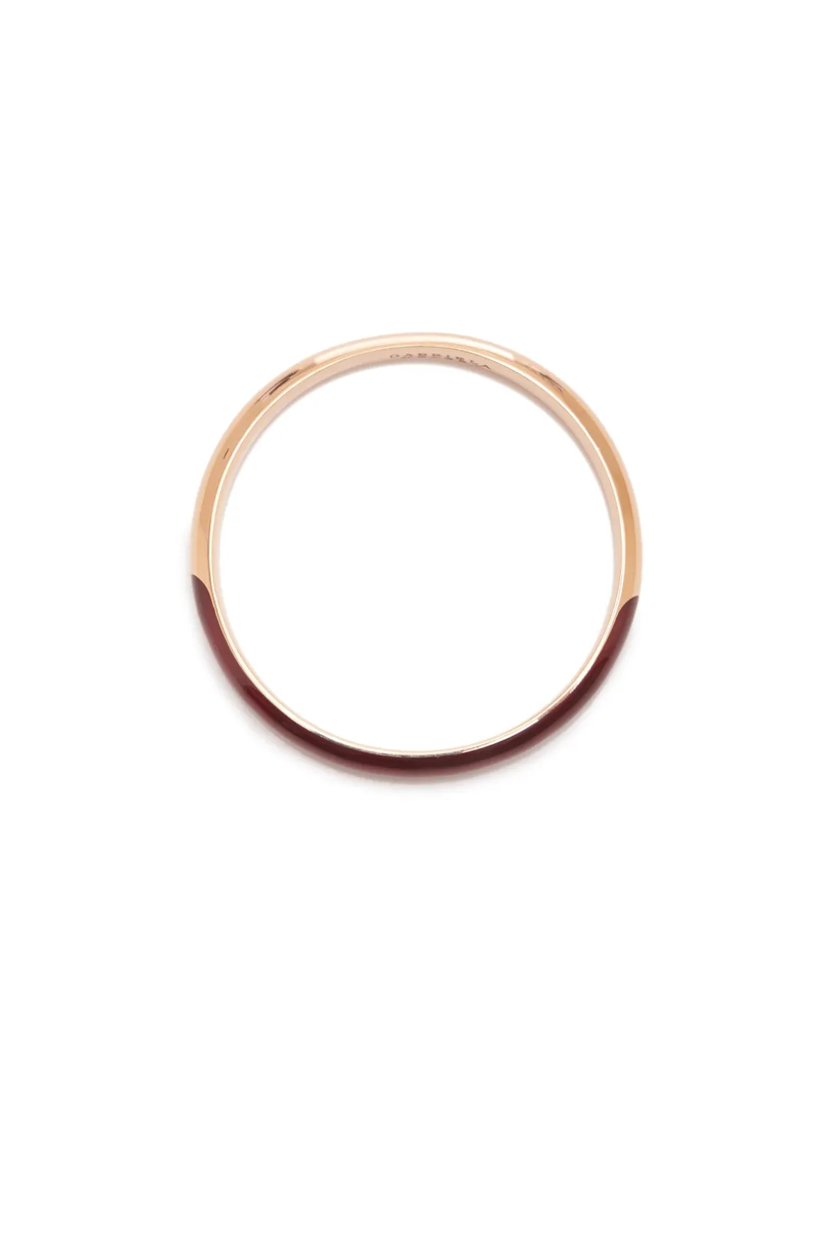 Bangle in 18K Rose Gold & Vitreous Red Enamel