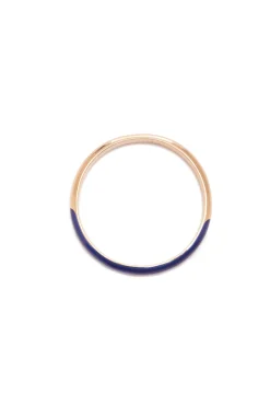 Bangle in 18K Rose Gold & Vitreous Blue Enamel