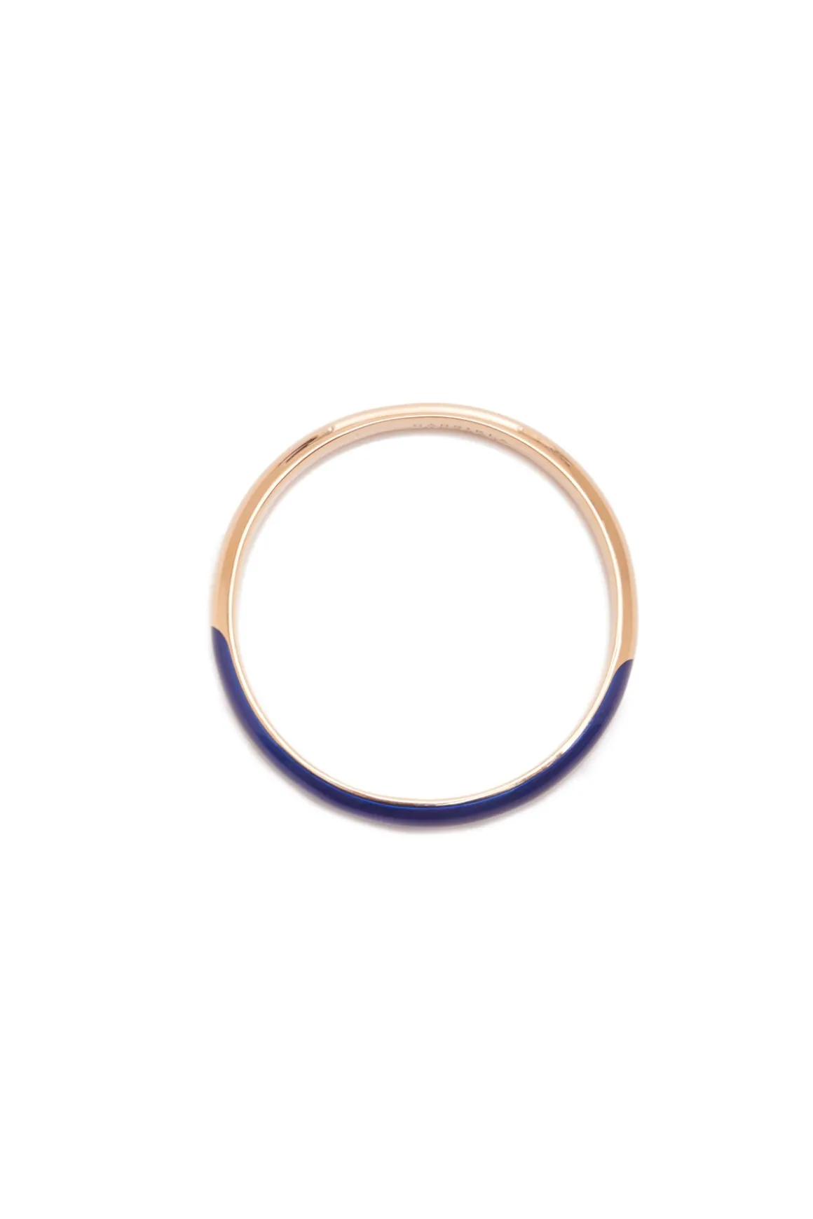Bangle in 18K Rose Gold & Vitreous Blue Enamel