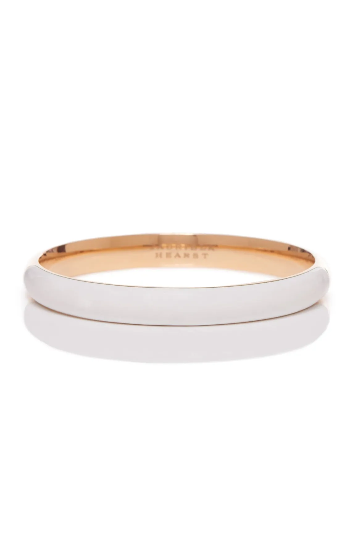 Bangle in 18K Rose Gold & Vitreous Ivory Enamel