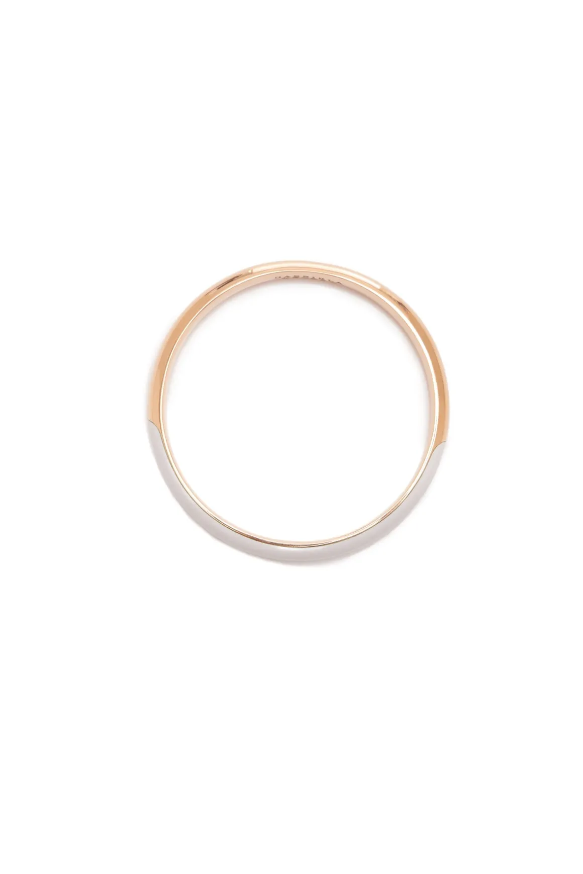 Bangle in 18K Rose Gold & Vitreous Ivory Enamel