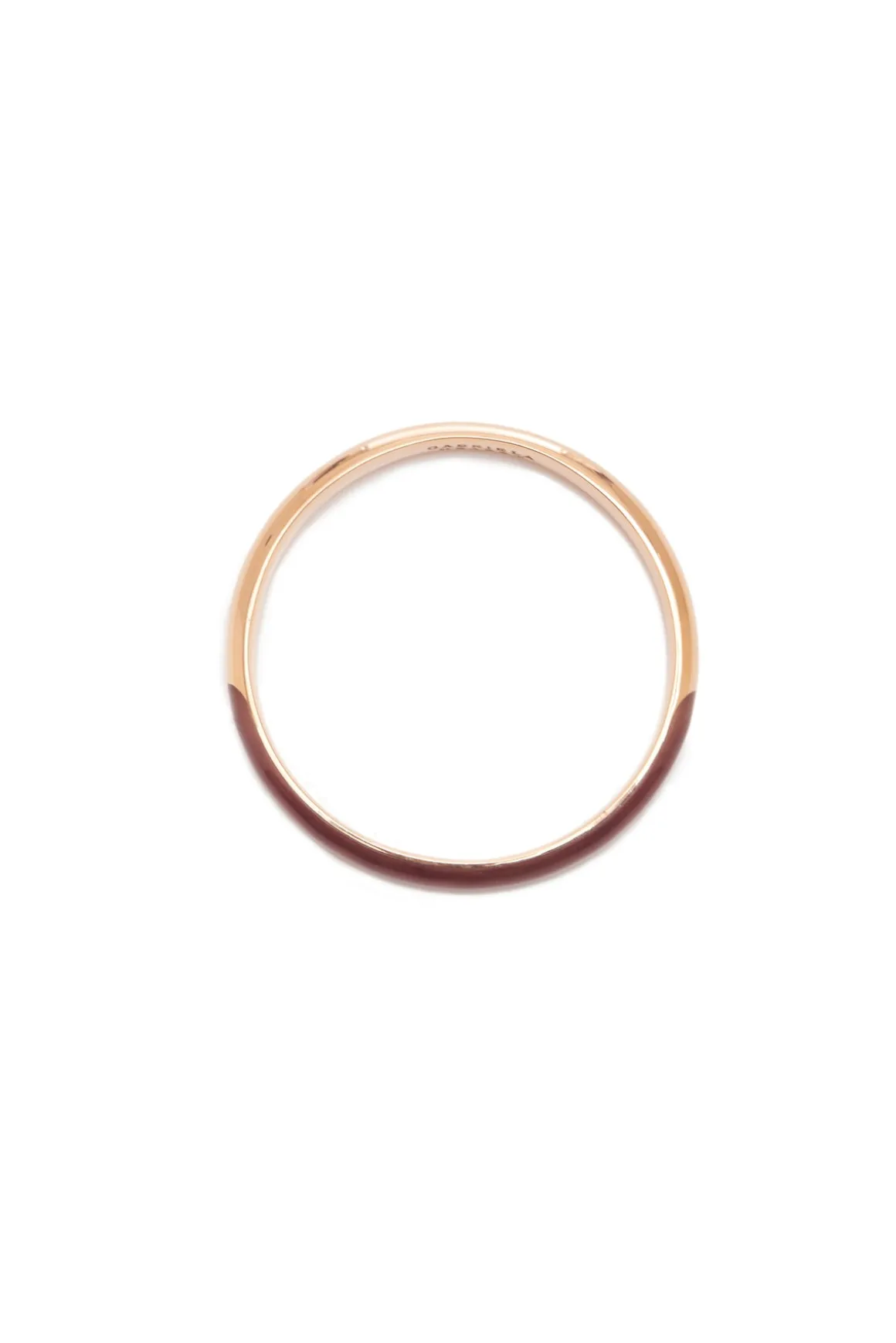 Bangle in 18K Rose Gold & Vitreous Brown Enamel
