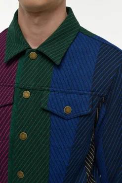 Barry Trucker Jacket in Multi Cashmere