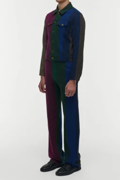 Barry Trucker Jacket in Multi Cashmere