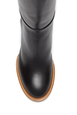 Bocca Knee-High Boot in Black Leather