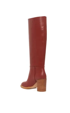 Bocca Knee-High Boot in Burnt Sienna Leather
