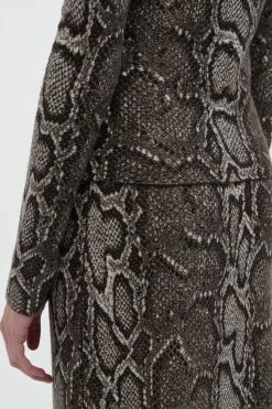 Bragi Knit Maxi Skirt in Greyscale Cashmere Silk