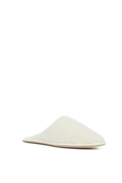 Bristol Slipper in Ivory Cashmere Boucle