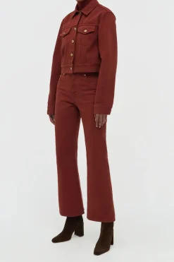 Bronte Jacket in Burnt Sienna Recycled Cotton Denim