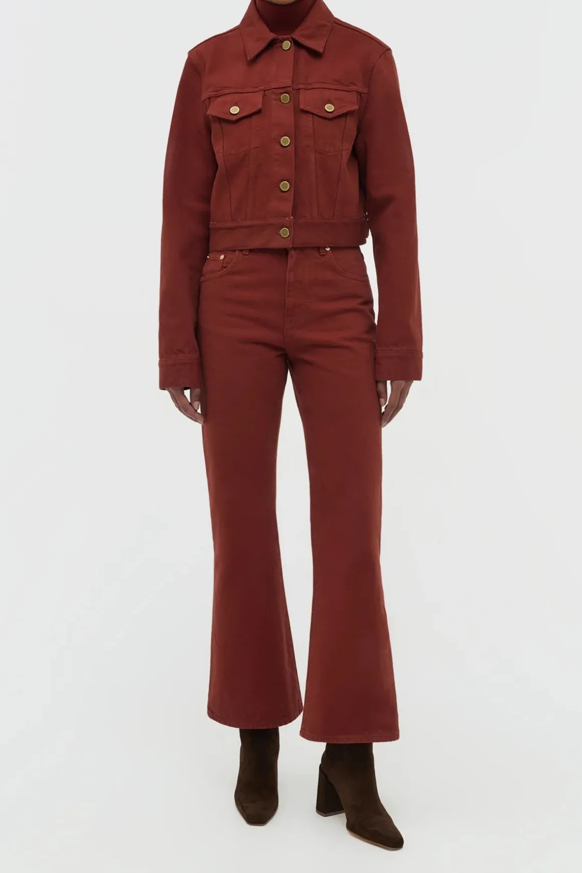 Bronte Jacket in Burnt Sienna Recycled Cotton Denim