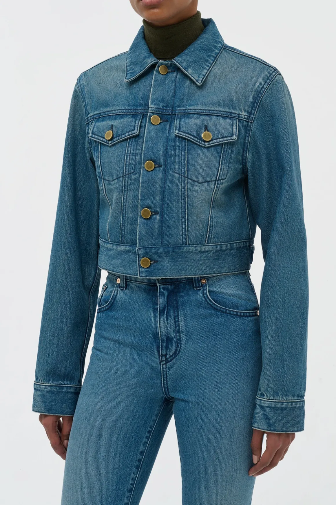 Bronte Jacket in Uruguayan Blue Recycled Cotton Denim