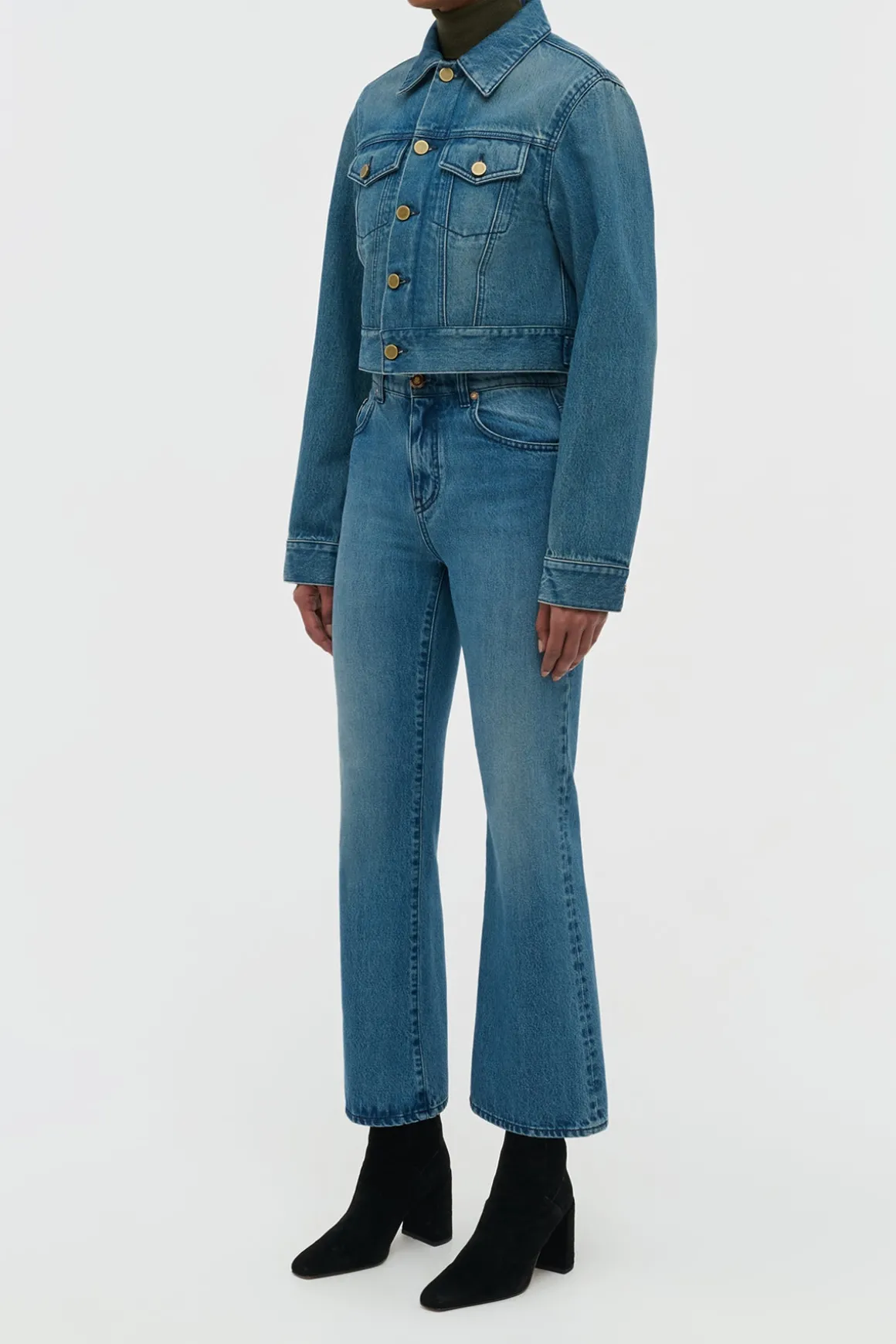 Bronte Jacket in Uruguayan Blue Recycled Cotton Denim