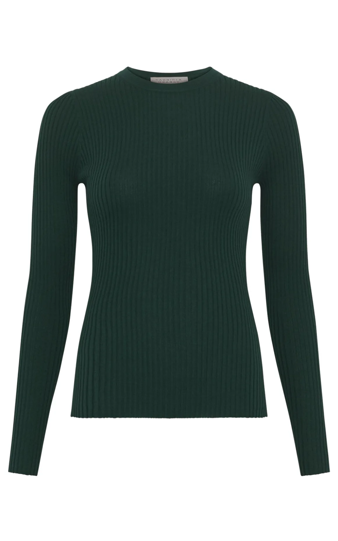 Browning Knit Sweater in English Green Cashmere Silk