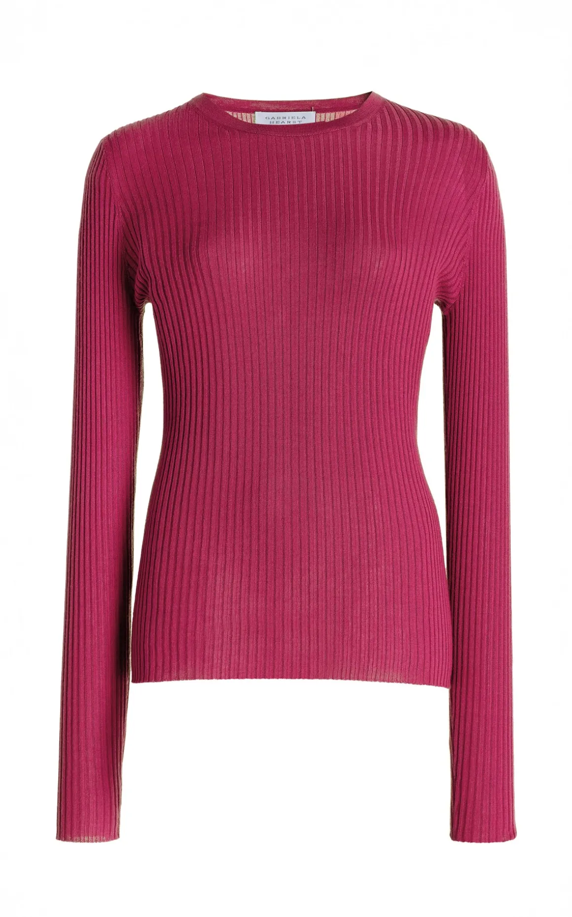 Browning Knit Sweater in Fuchsia Cashmere Silk