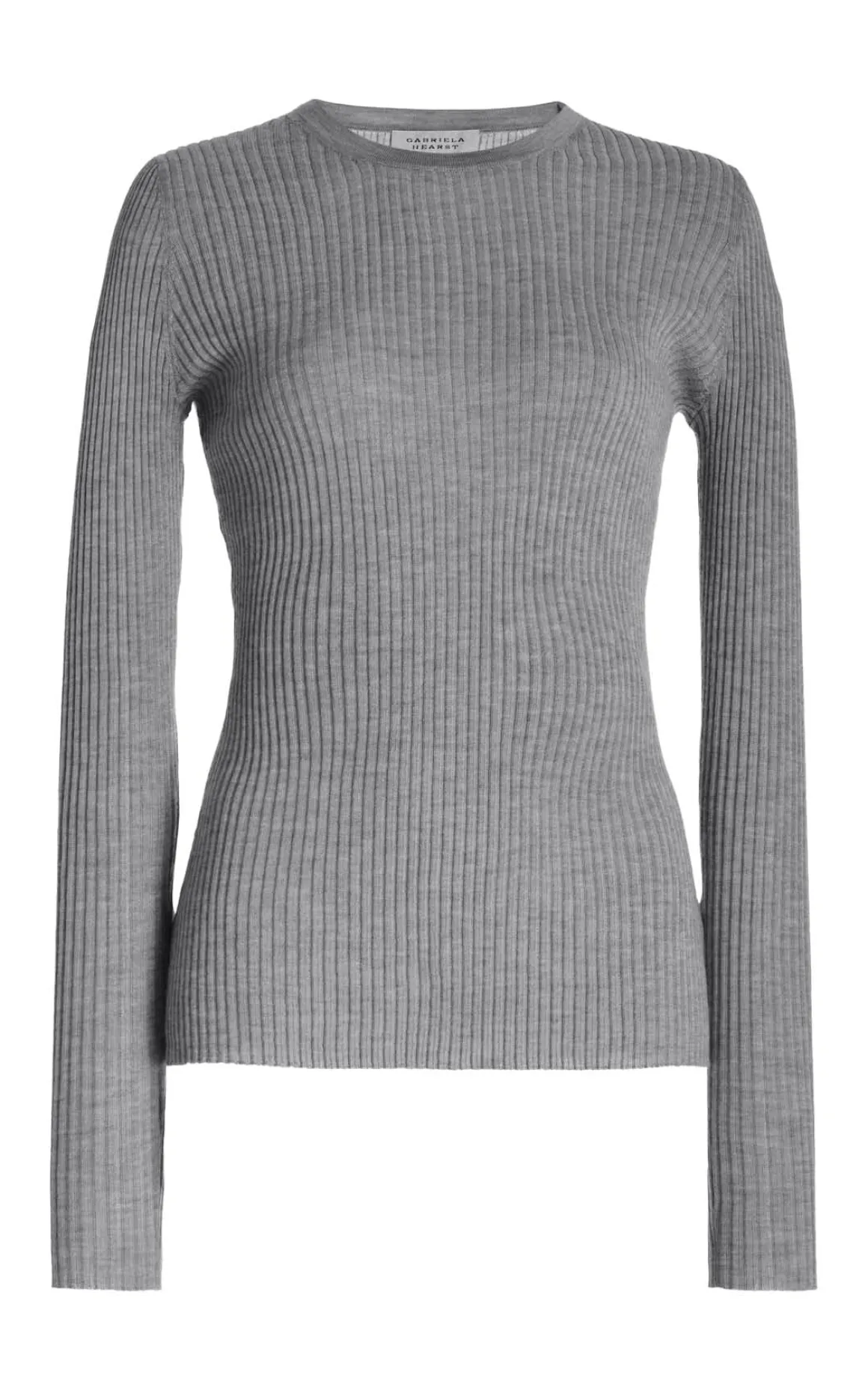 Browning Knit Sweater in Heather Grey Cashmere Silk