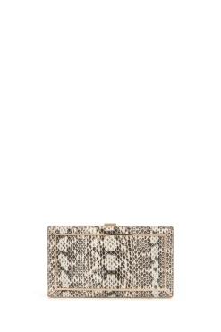 Callas Clutch in Black & White Snakeskin
