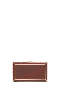 Callas Clutch in Chocolate Snakeskin & Nappa Leather
