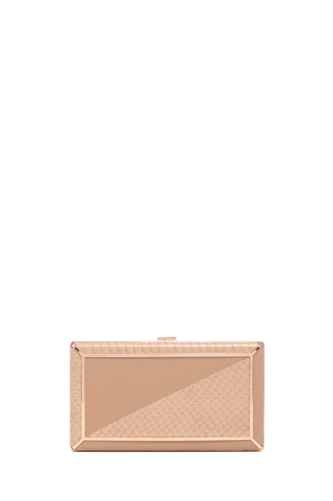 Callas Clutch in Nude Snakeskin & Nappa Leather