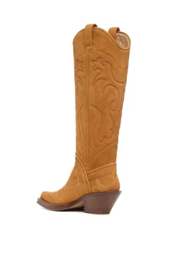 Capitana Cowboy Boot in Cashew Suede