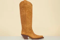 Capitana Cowboy Boot in Cashew Suede