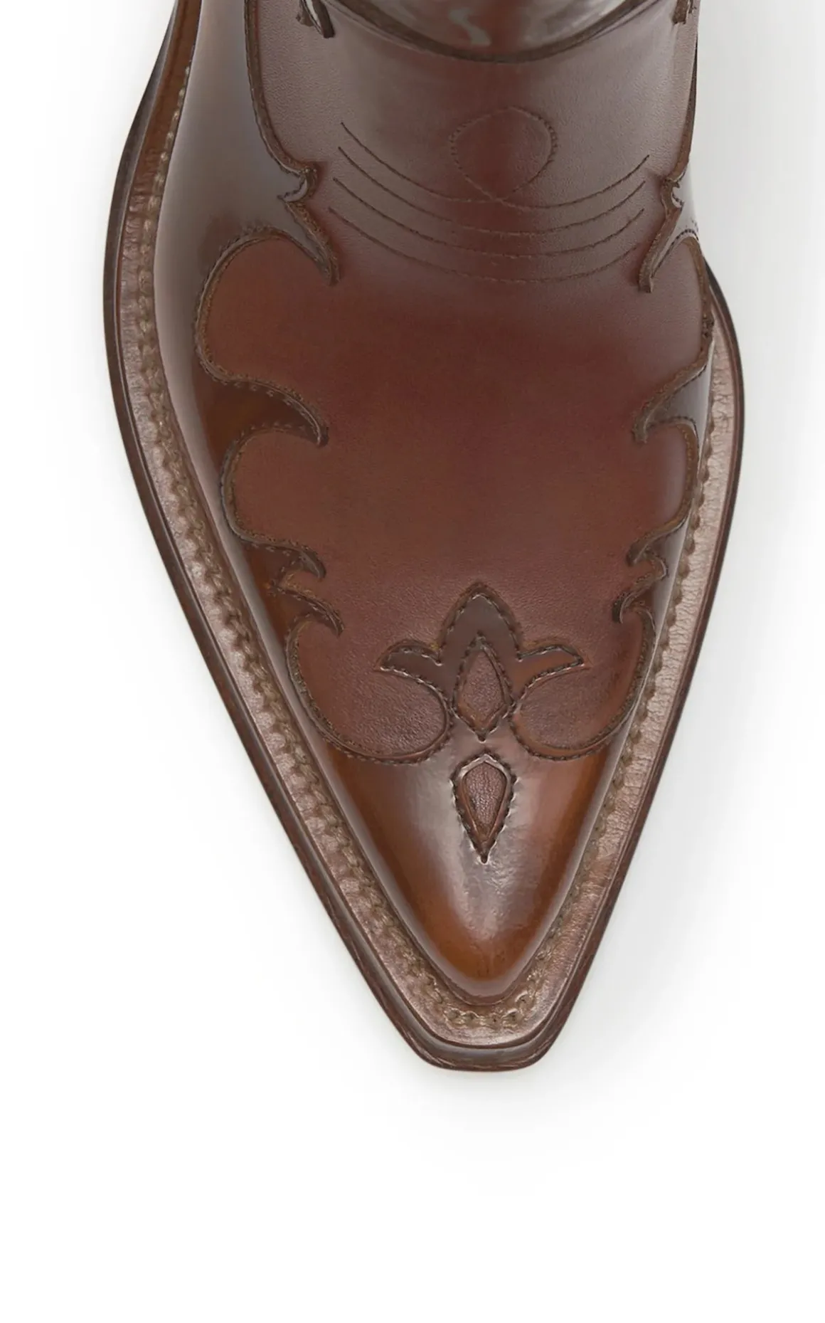 Capitana Cowboy Boot in Cognac Leather