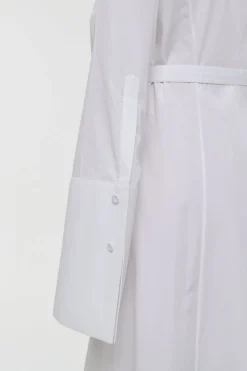 Carmina Maxi Shirtdress in White Sea Island Cotton