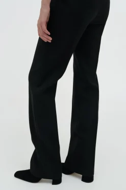Cecilia Pant in Black Recycled Wool