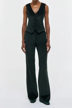 Coleridge Vest in English Green Sea Island Cotton Corduroy