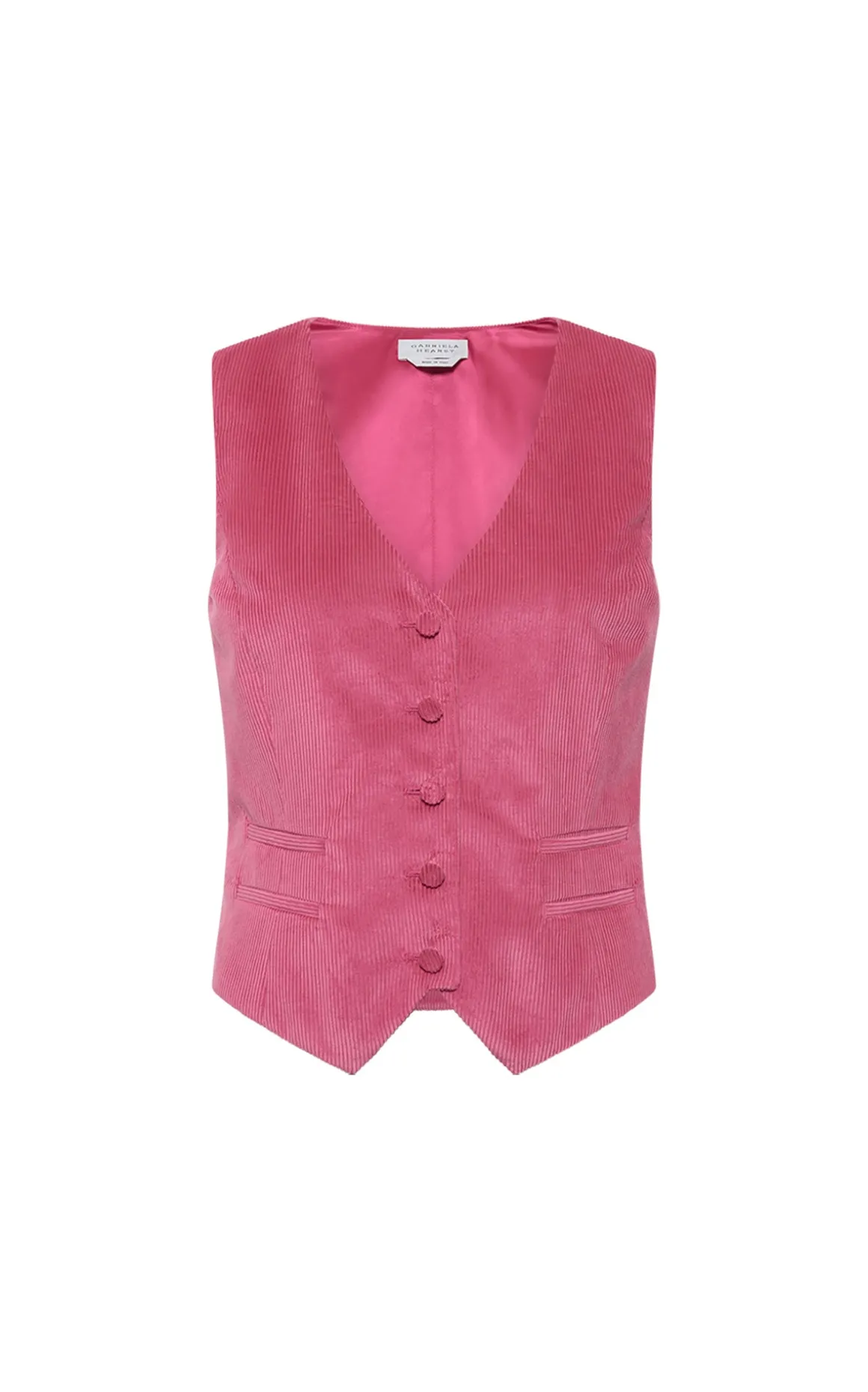 Coleridge Vest in Fuchsia Sea Island Cotton Corduroy