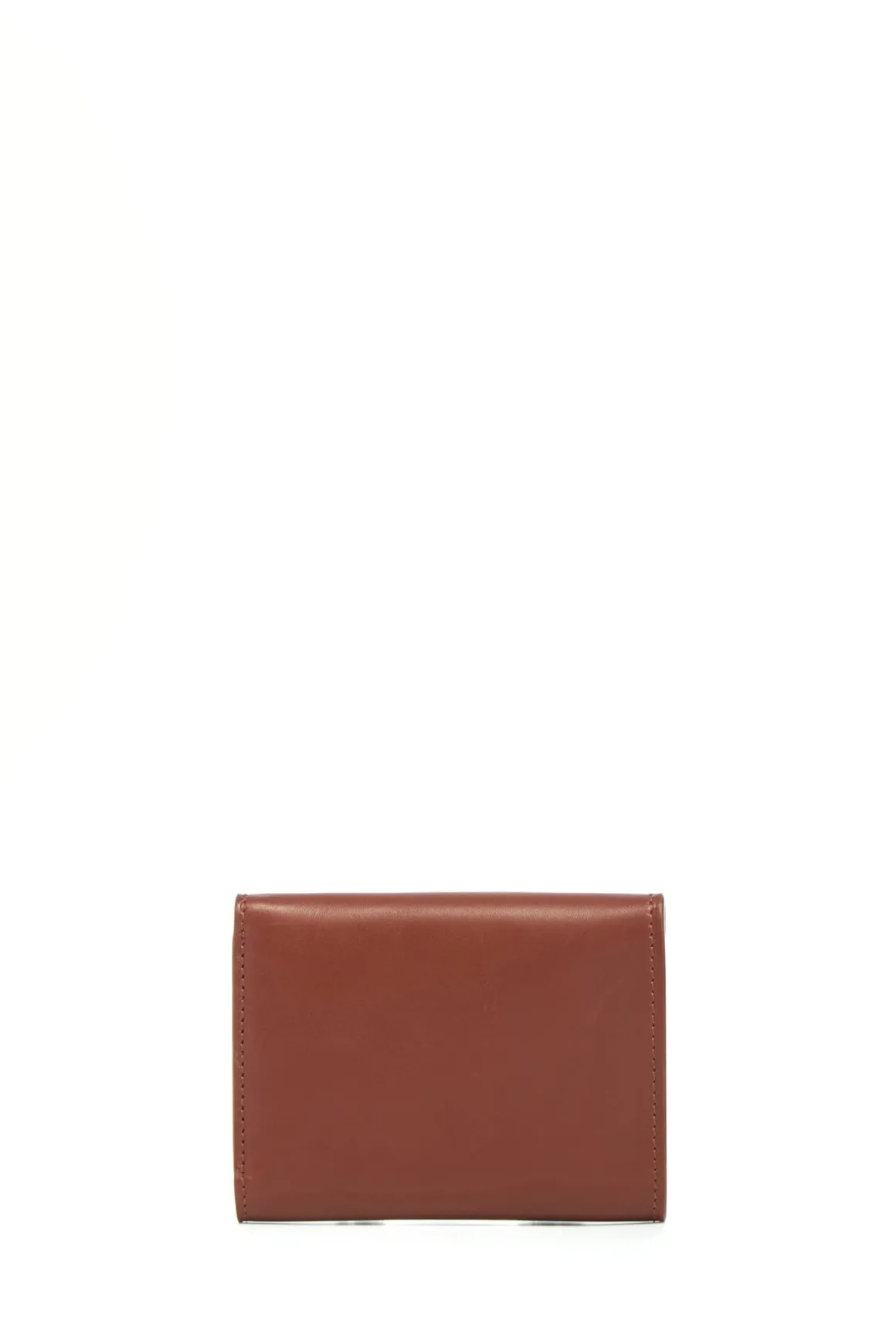 Compact Flat Wallet in Cognac Leather