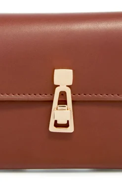 Compact Flat Wallet in Cognac Leather