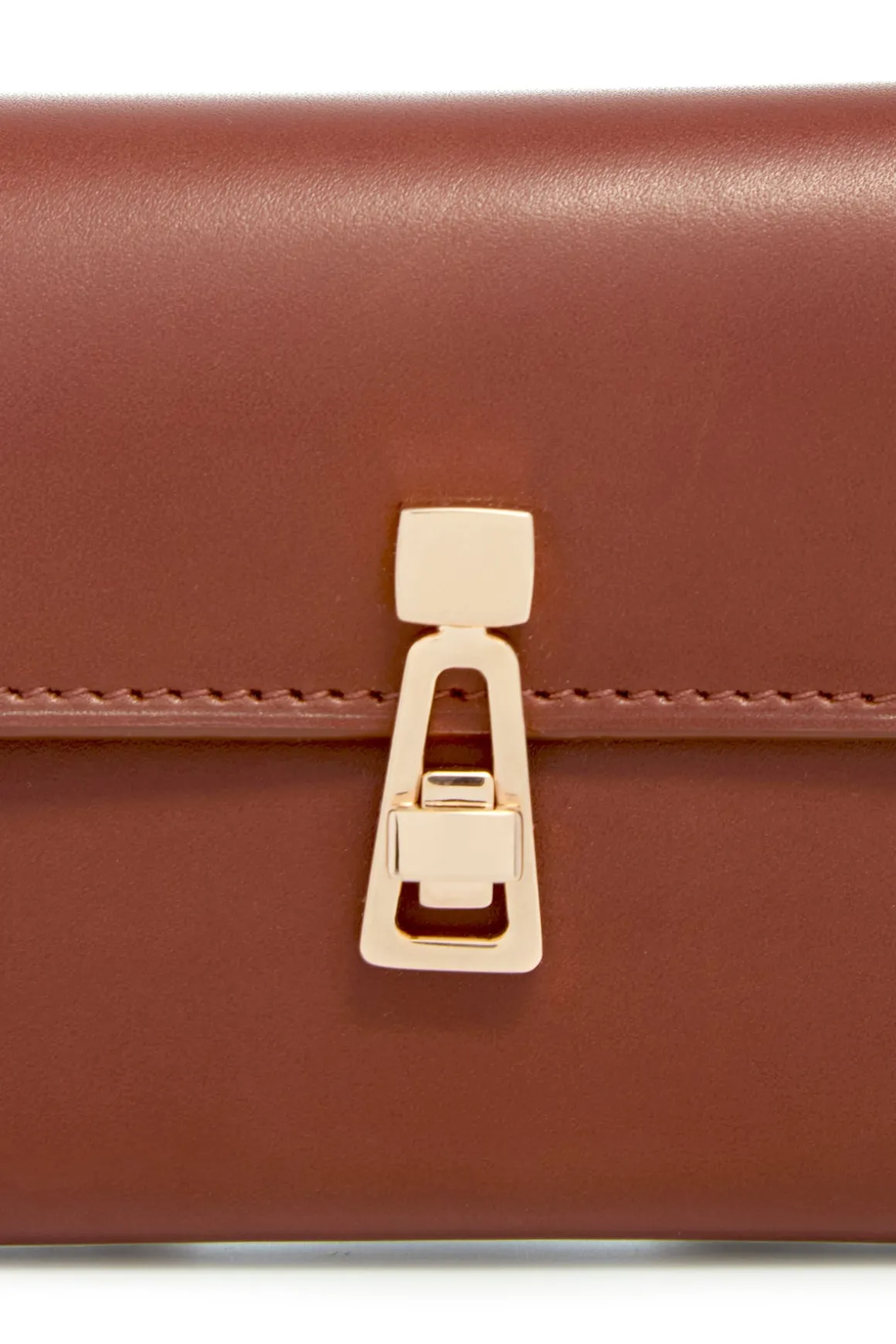 Compact Flat Wallet in Cognac Leather