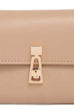 Compact Flat Wallet in Nude Leather