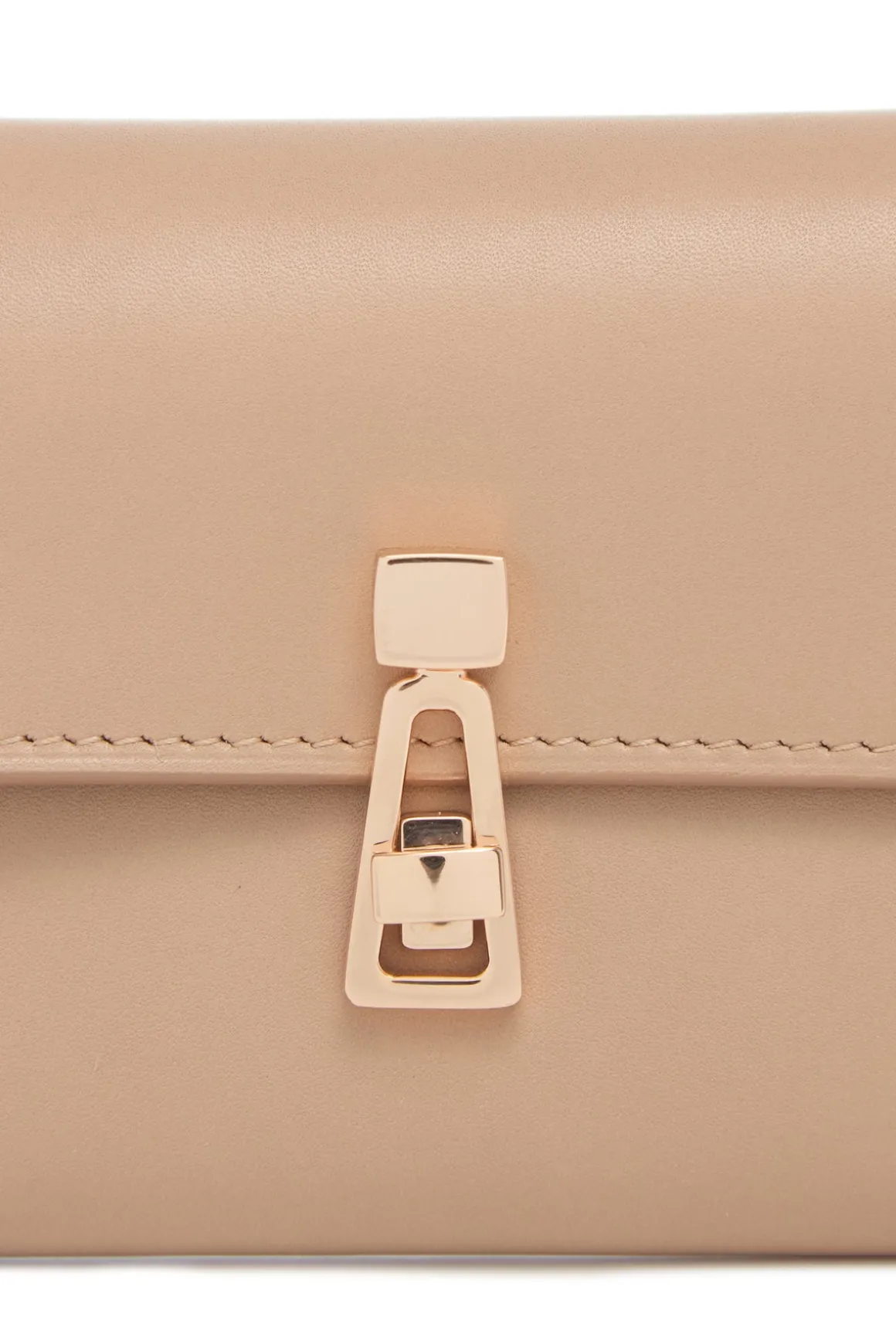 Compact Flat Wallet in Nude Leather