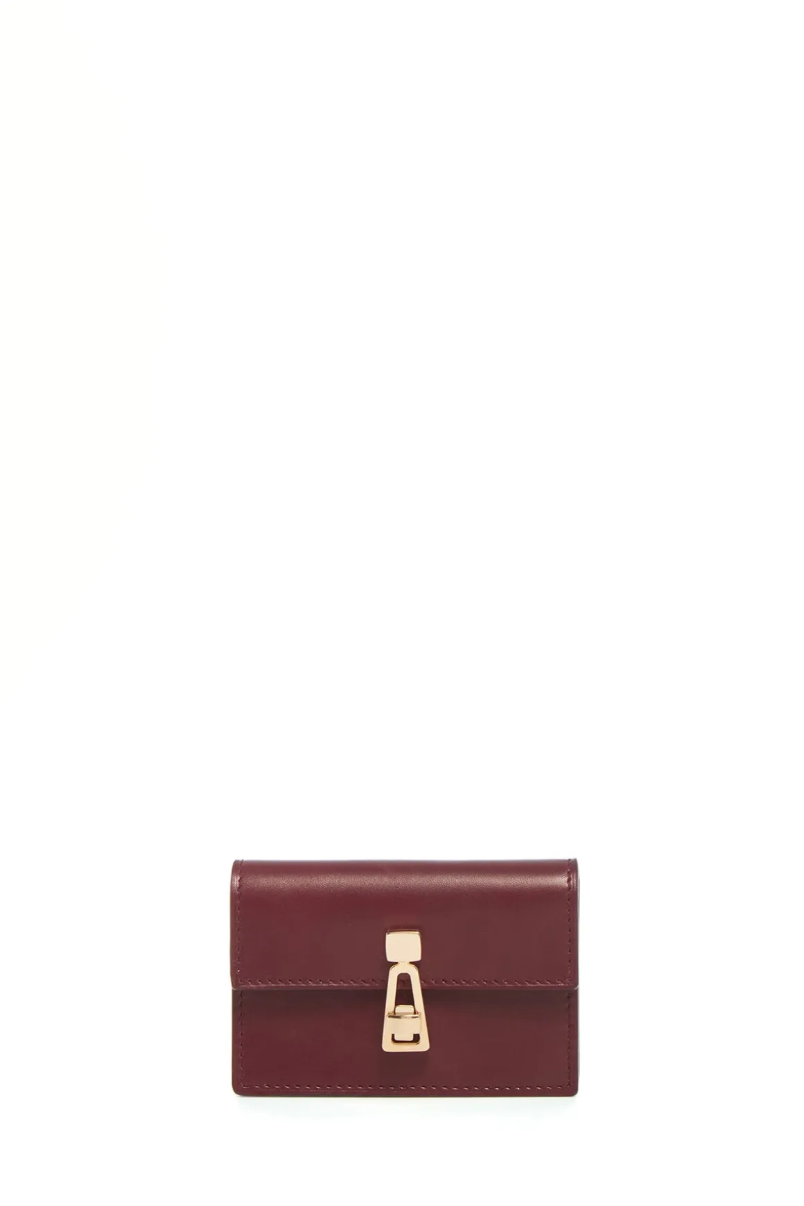 Concertina Card Wallet in Bordeaux & Pink Leather