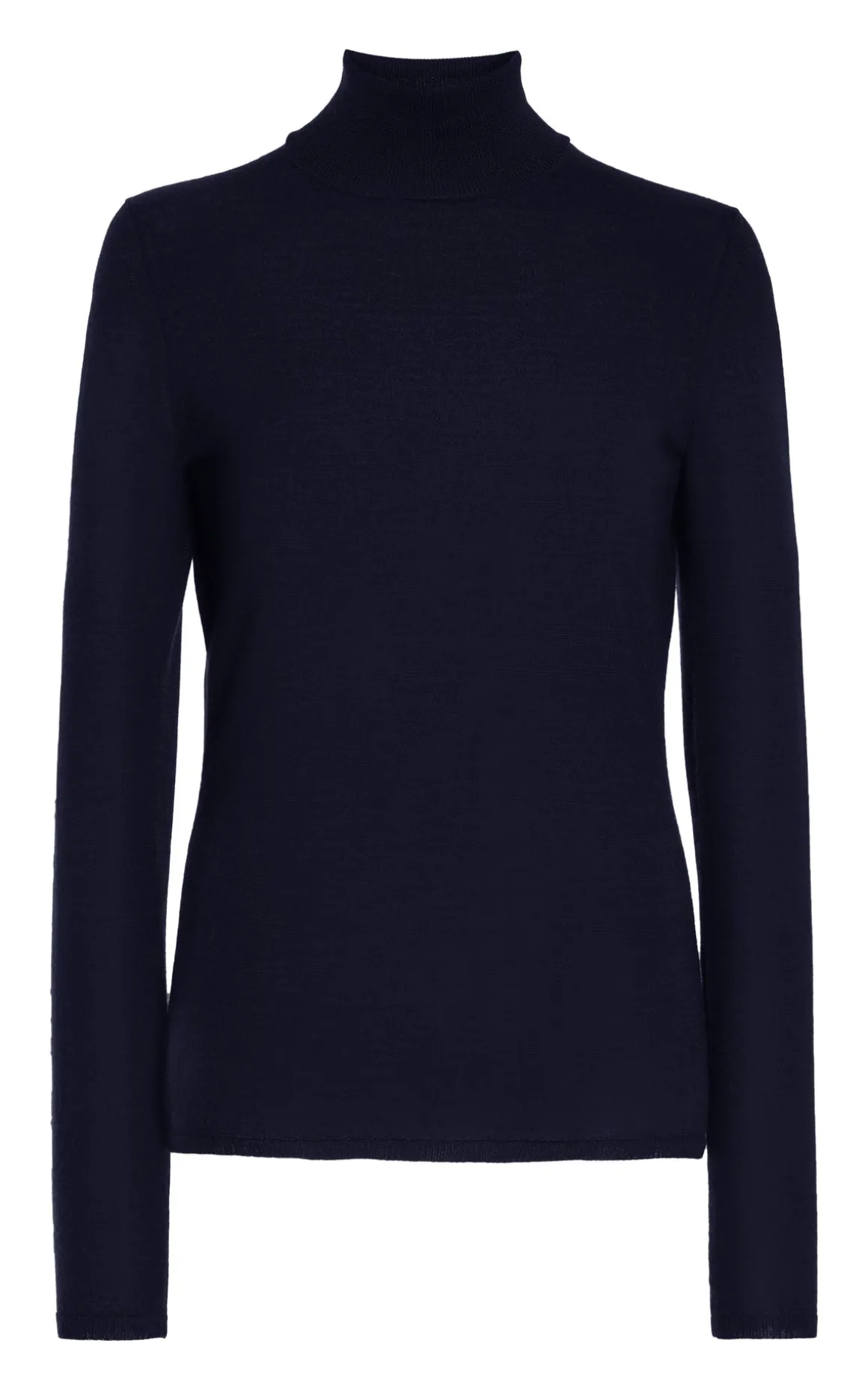 Costa Knit Turtleneck in Dark Navy Cashmere Silk
