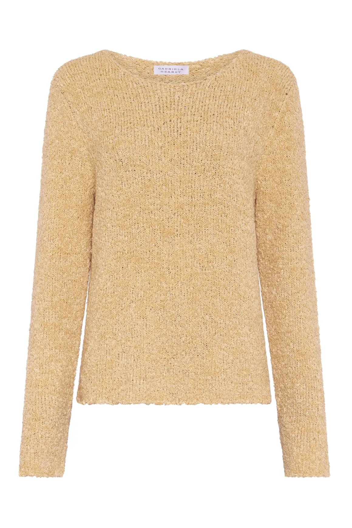 Crescenta Knit Sweater in Hay Silk Cashmere Linen