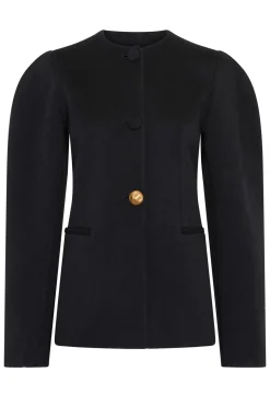 Daelan Jacket in Black Double-face Recycled Cashmere