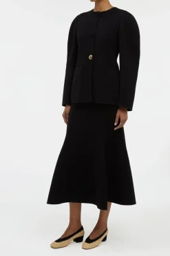 Daelan Jacket in Black Double-face Recycled Cashmere