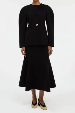 Daelan Jacket in Black Double-face Recycled Cashmere