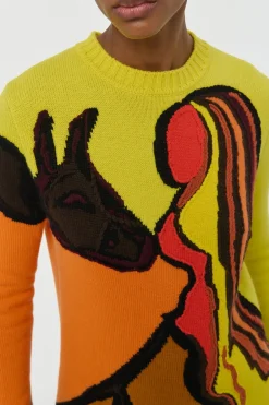 Daneth Knit Sweater in Earth Multi Cashmere
