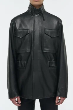 Darwin M65 Jacket in Black Nappa Leather M