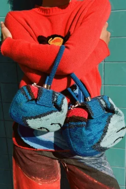 Demi Bag in Air Multi Crochet Cashmere