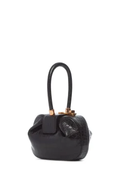Demi Bag in Black Crocodile Leather