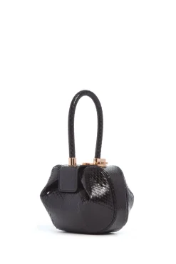Demi Bag in Black Snakeskin