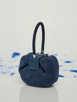 Demi Bag in Electric Navy Suede Corduroy
