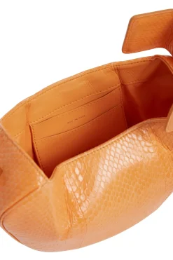 Demi Bag in Fluorescent Orange Snakeskin