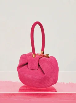 Demi Bag in Fuchsia Suede Corduroy