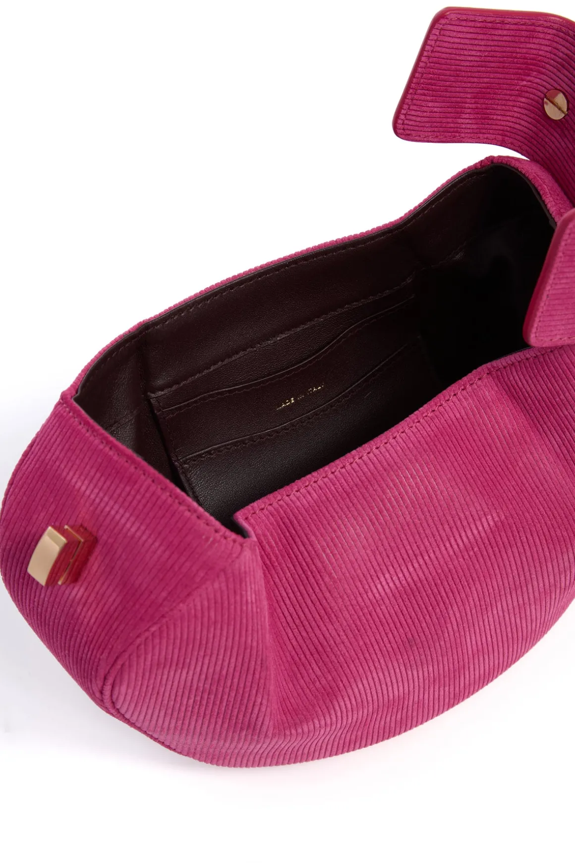 Demi Bag in Fuchsia Suede Corduroy